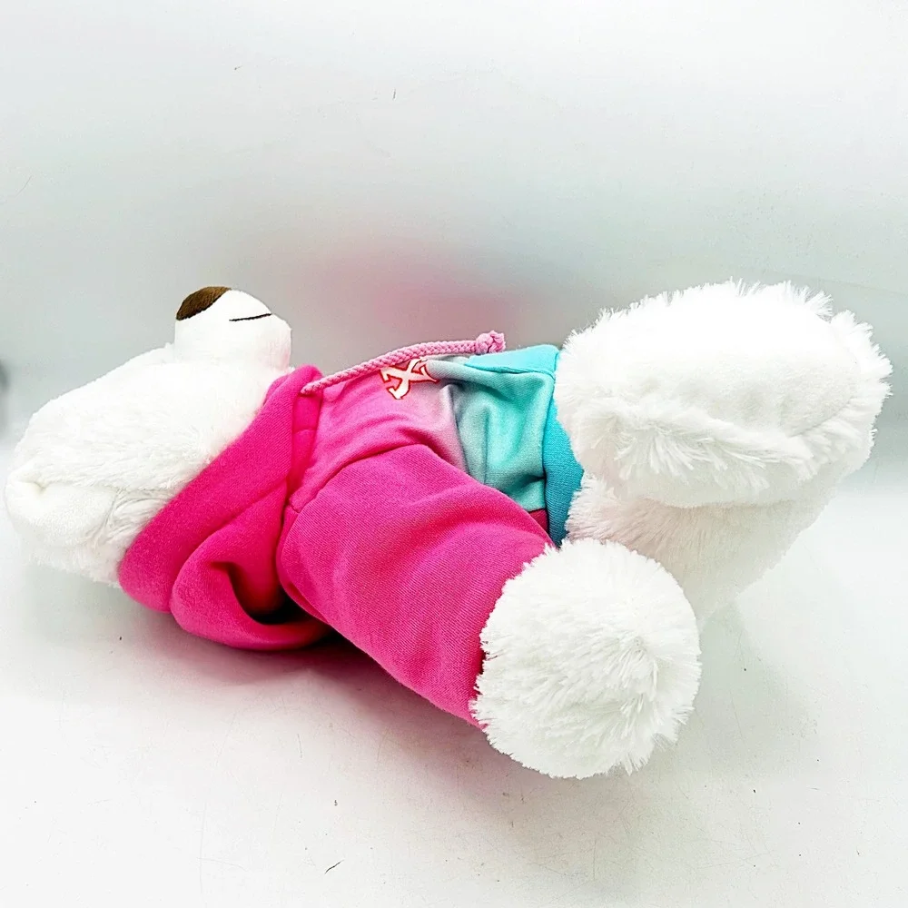 White Teddy Bear Plush XOXO Hoodie Stuffed Animal